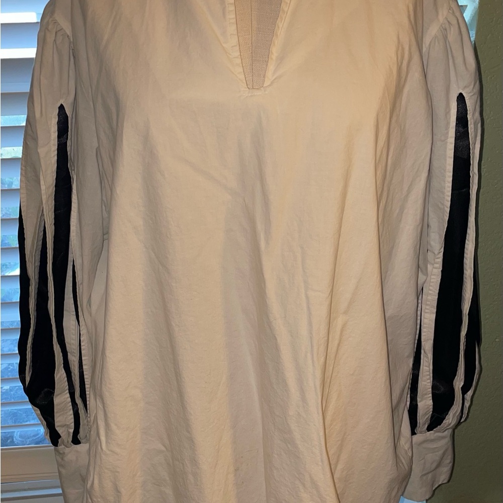 Museum Replicas Limited Back White Renaissance Jester Cosplay Top Large